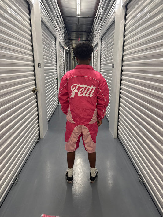 Pink Nylon Short Set